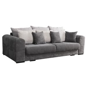 KONDELA Gilen Big Sofa rozkladacia pohovka s úložným priestorom sivá / svetlosivá / béžová